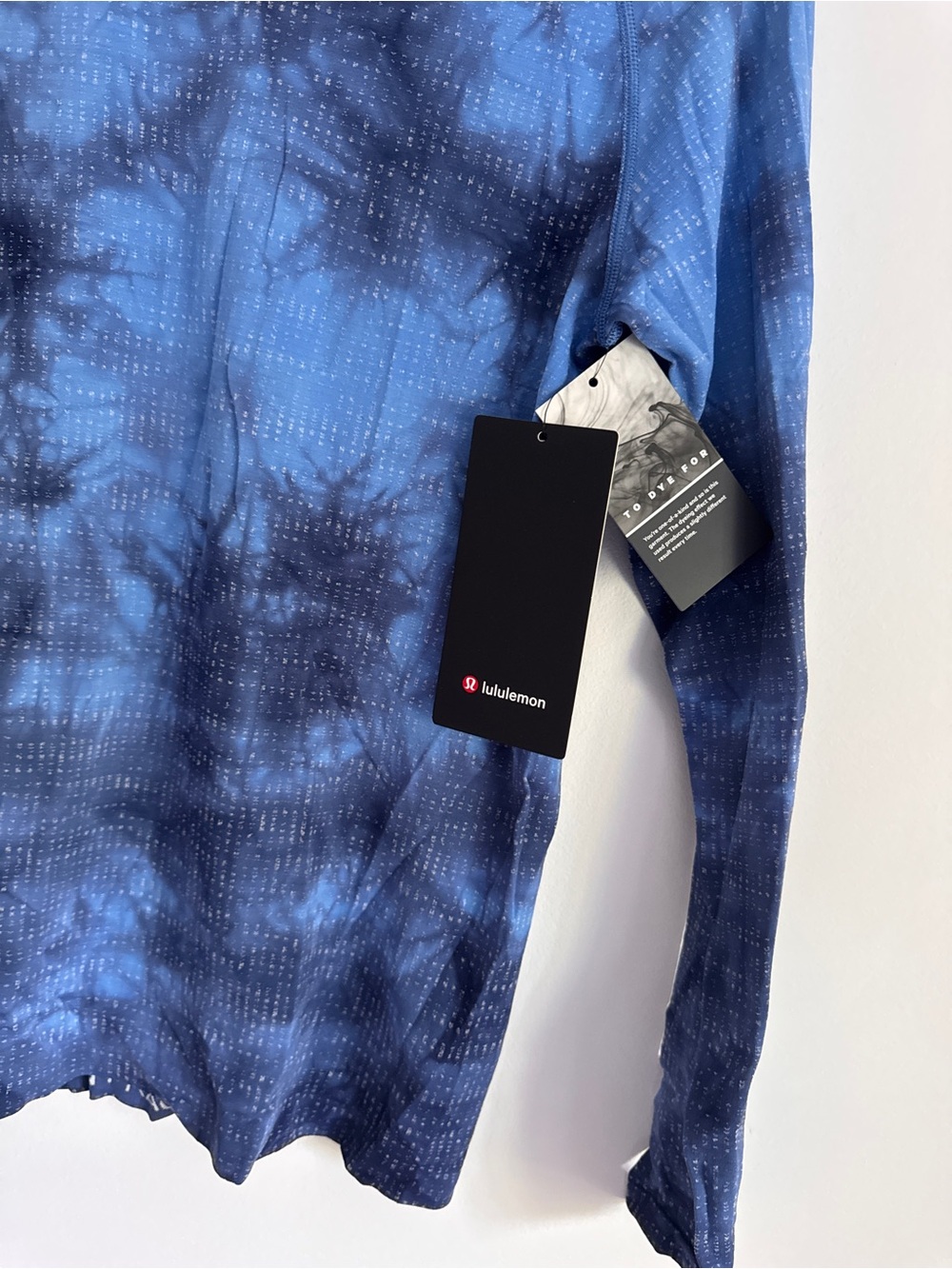 🆕💙 Lululemon Metal Vent Tech Long Sleeve 2.0 Disconnect Marble Dye Blue Nile - Picture 5 of 8